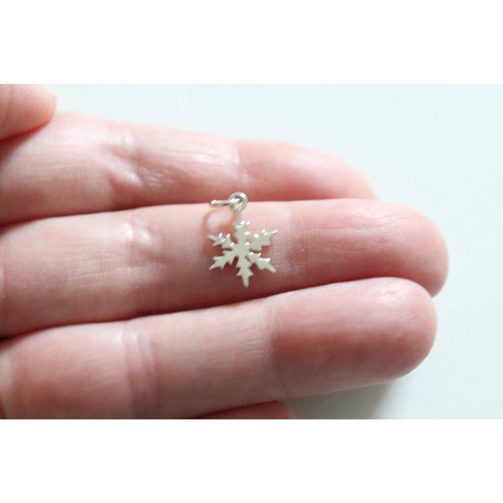 Sterling Silver Snowflake Charm, Snowflake Charm,… - image 2